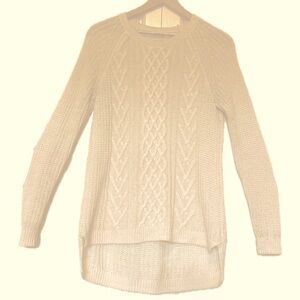 Chic Beige Cable Knit Sweater